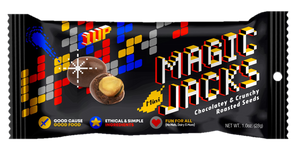 Magic Mini Jacks™ - 12ct/1.28oz - Crunchy Chocolate Fava Seeds - Dark Chocolate