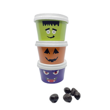 Load image into Gallery viewer, Magic Mini Jacks™ Halloween Share Cups - 6ct/3.5oz - Crunchy Chocolate Fava Seeds - Original Chocolate
